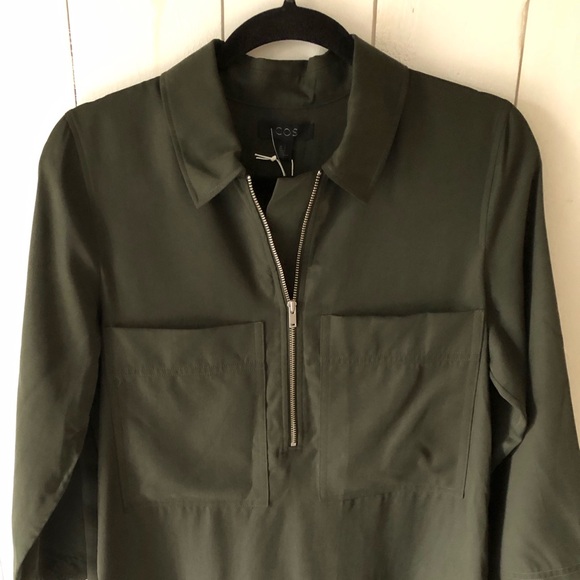 COS Women's Green Zip-Up Dress - Picture 4 of 16